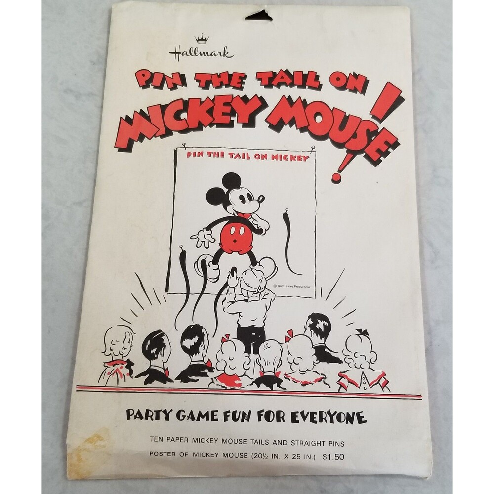 Hallmark Pin the Tail on the Mickey Mouse Game 60s 70s